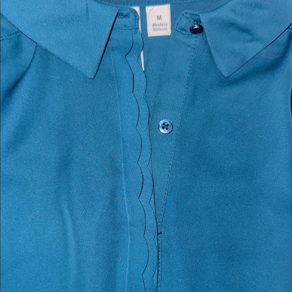 Elle Turquoise Ruffle Top - Picture 3 of 3